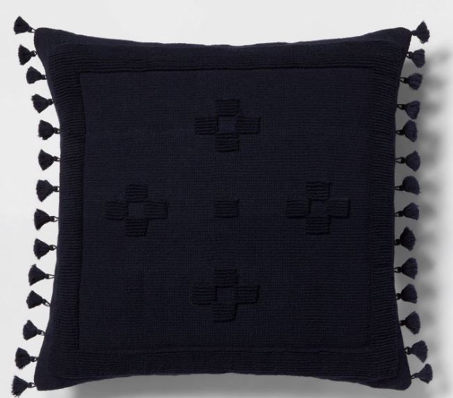 Euro Tufted Tassel Decorative T-Navy