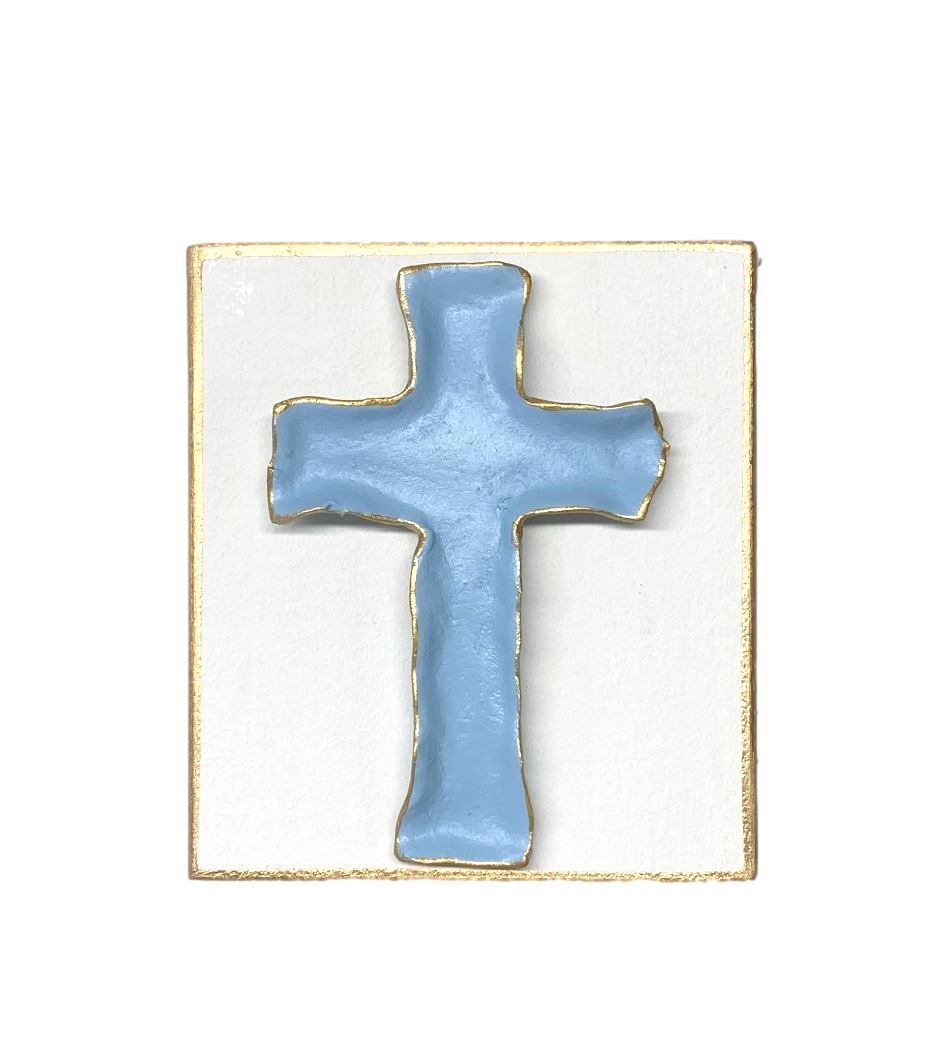 4x4 Clay Cross Blocks Home Decor Michelle Allen Designs Blue
