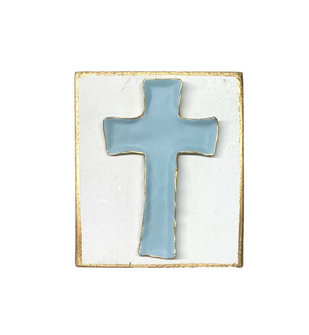 4x4 Clay Cross Blocks Home Decor Michelle Allen Designs Vintage Blue