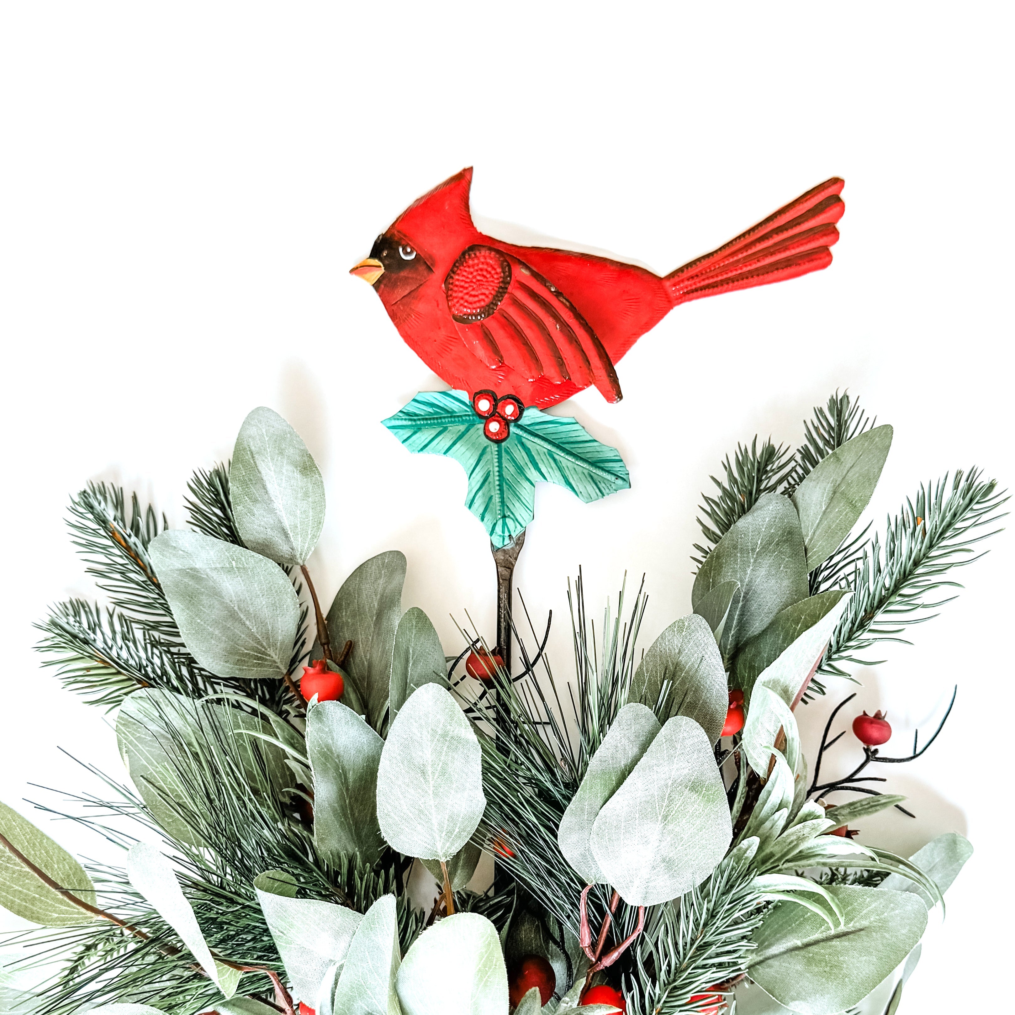 Christmas Cardinal Plant Stake