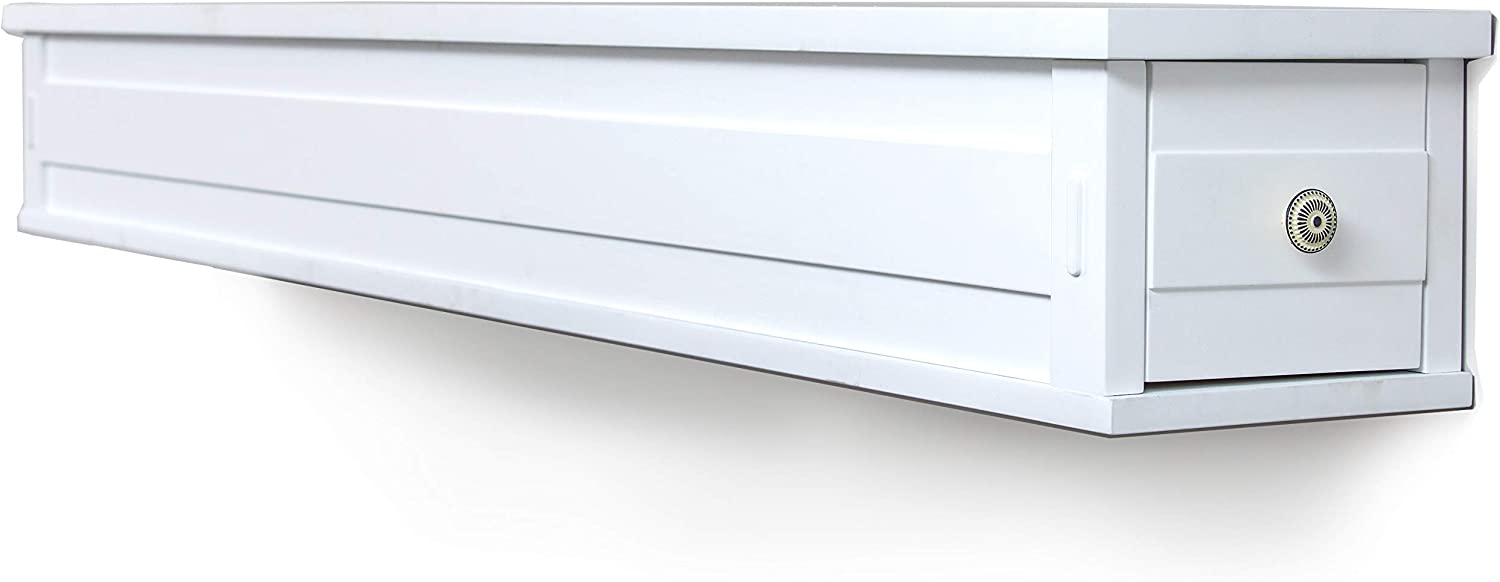 Ashley Hearth72 in. x 10 in. Mantel with Hidden Drawer- $120