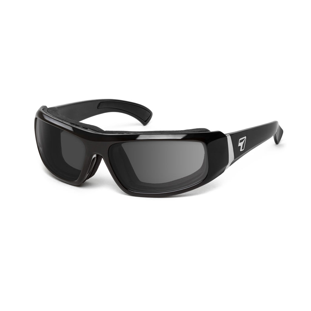 7eye Bali in Glossy Black Frame and Grey Lens profile view