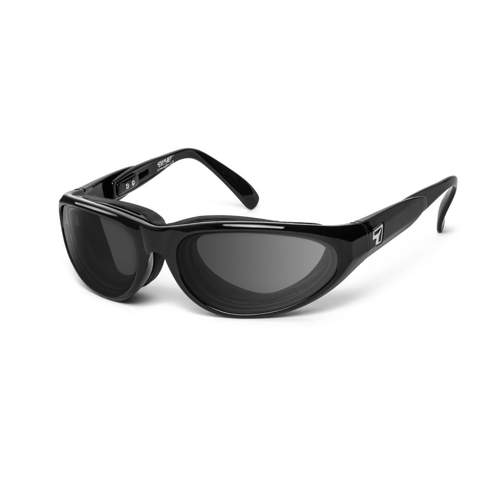 7eye Diablo in Glossy Black Frame and Grey Lens profile view