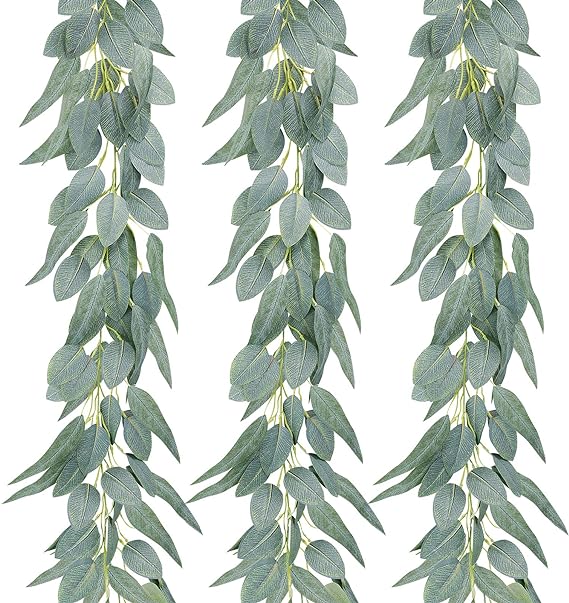 Ageomet 3pcs 6.6ft Eucalyptus Garland