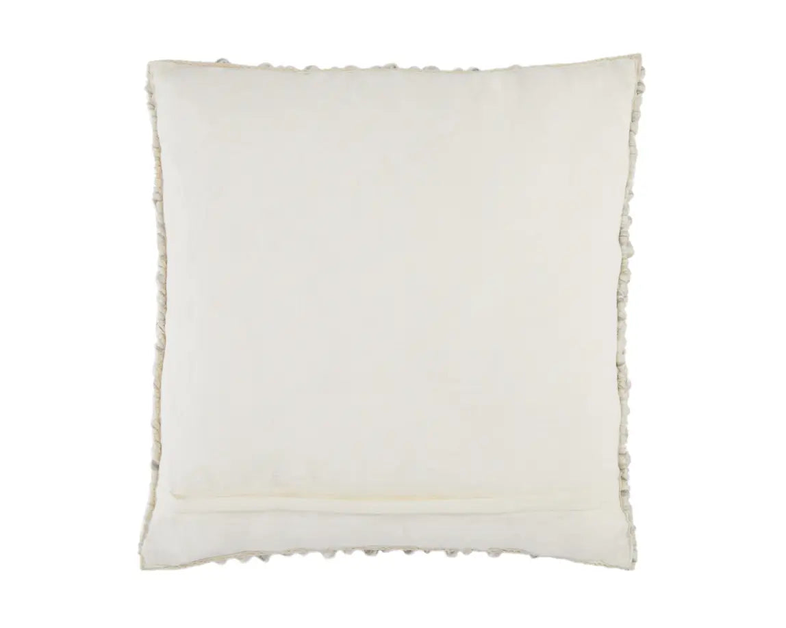 Angora Kaz Pillow- Ivory/Gray