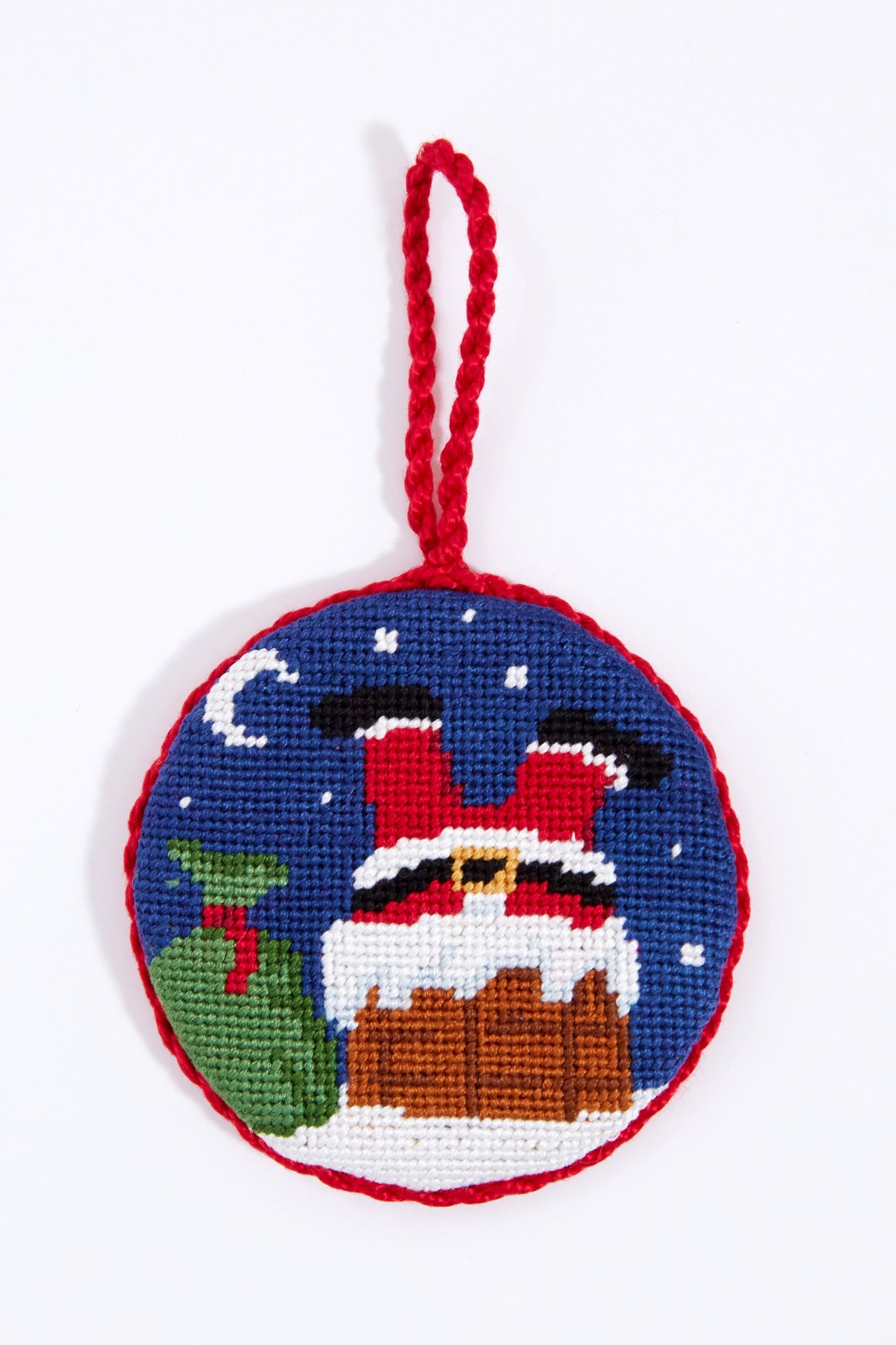 Chimney Santa Needlepoint Ornament