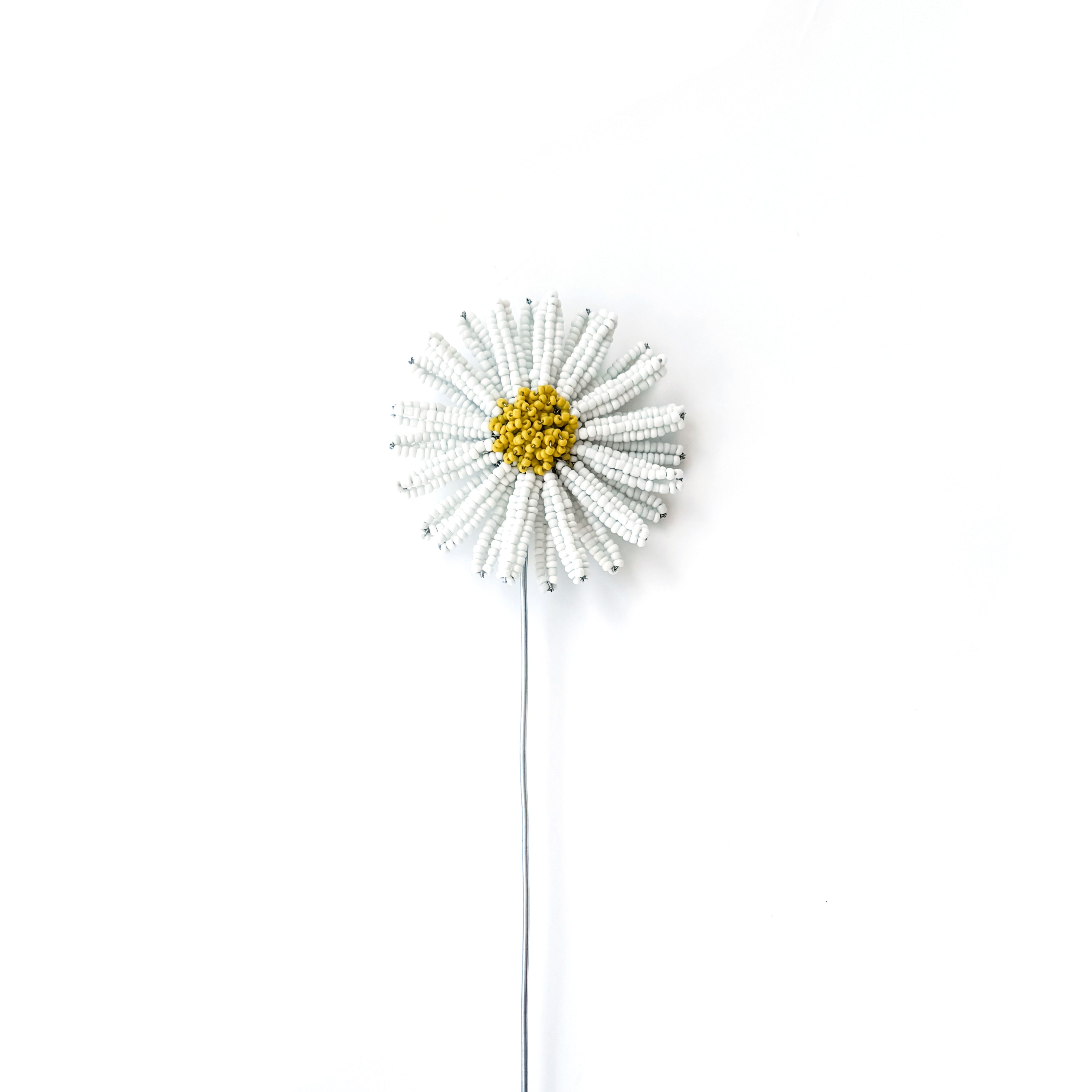 Beaded Daisy Plant Stake