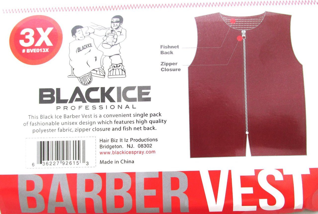 Black Ice Barber Vest Burgundy