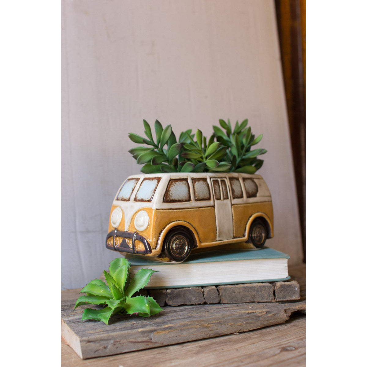 Ceramic Van Planter \ Yellow