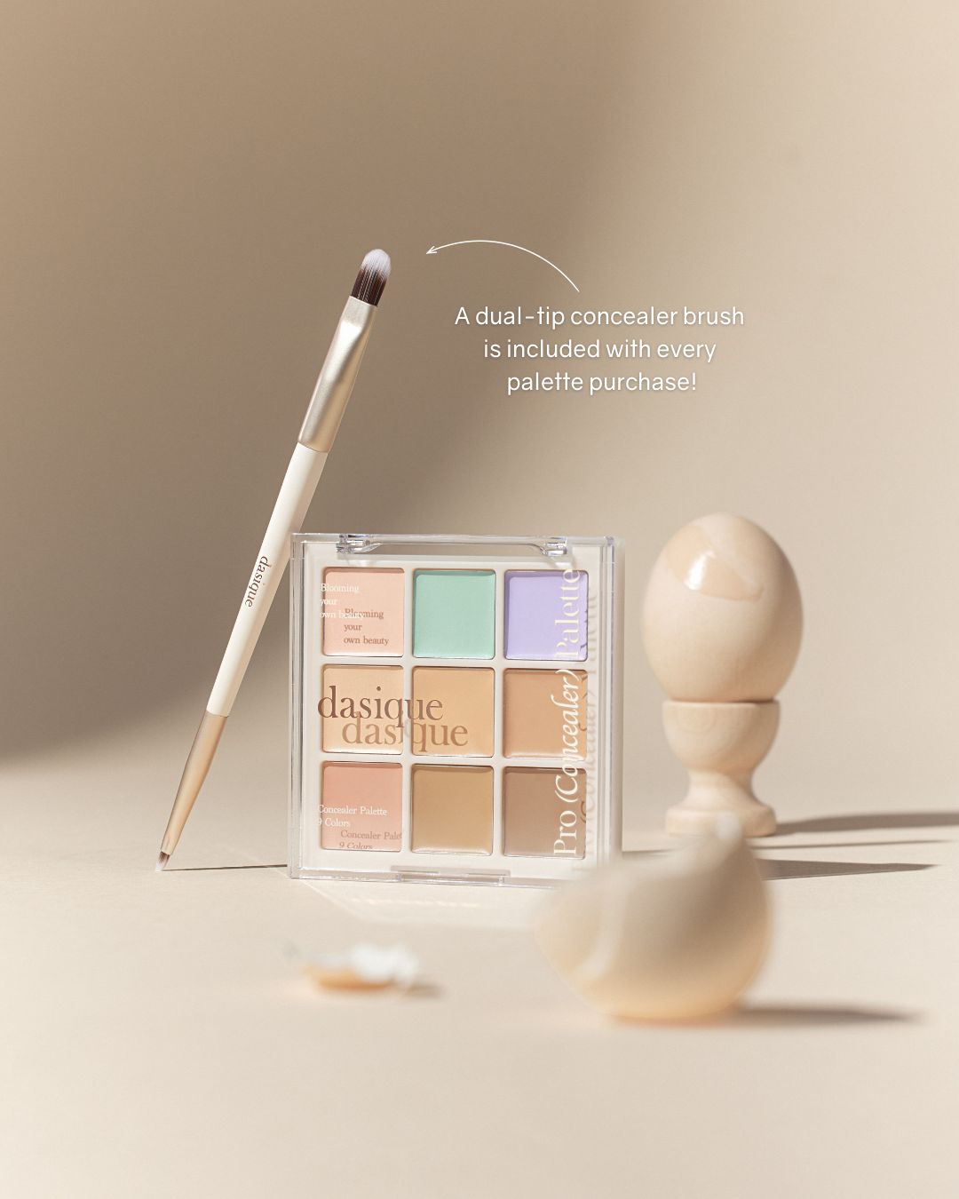 Dasique Pro Concealer Palette + Dual-tip Concealer Brush