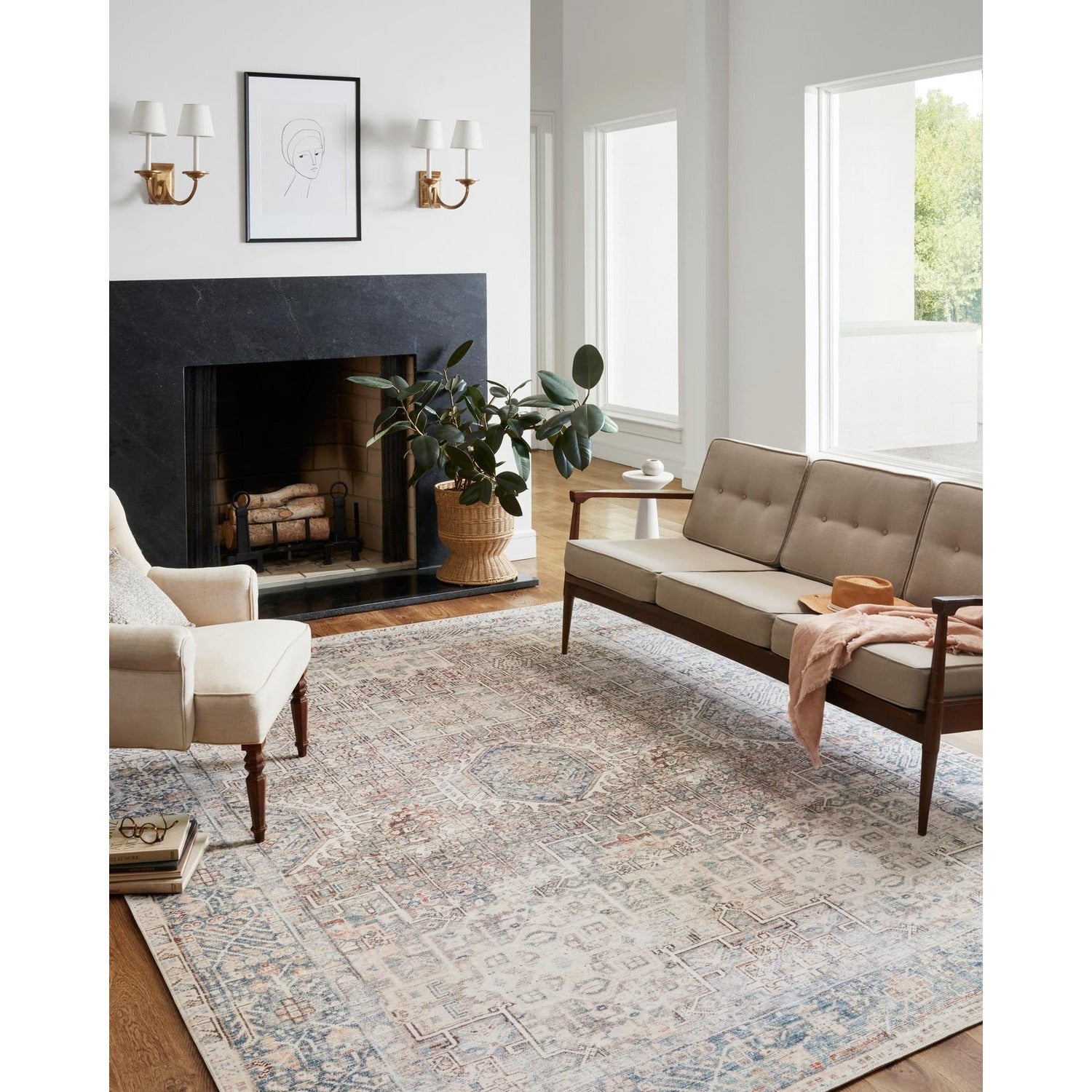 Chris Loves Julia Jules Natural/Ocean Rug
