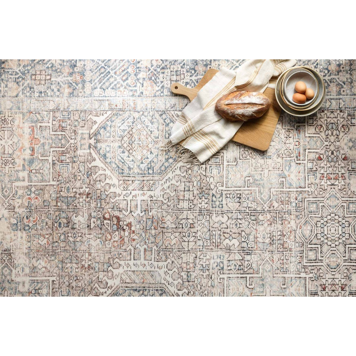 Chris Loves Julia Jules Natural/Ocean Rug