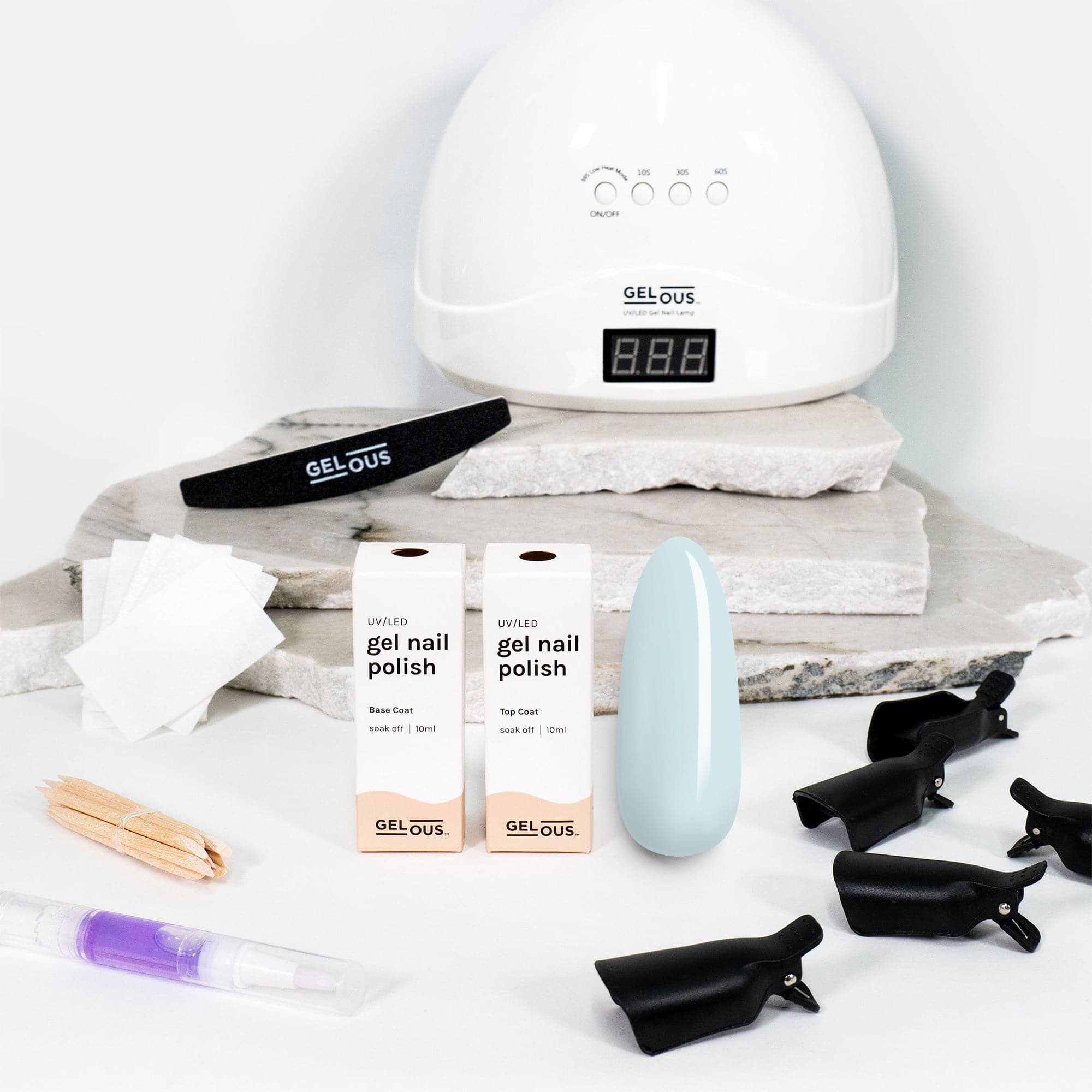 Gelous gel nail polish Baby Blues Starter Pack - photographed in New Zealand