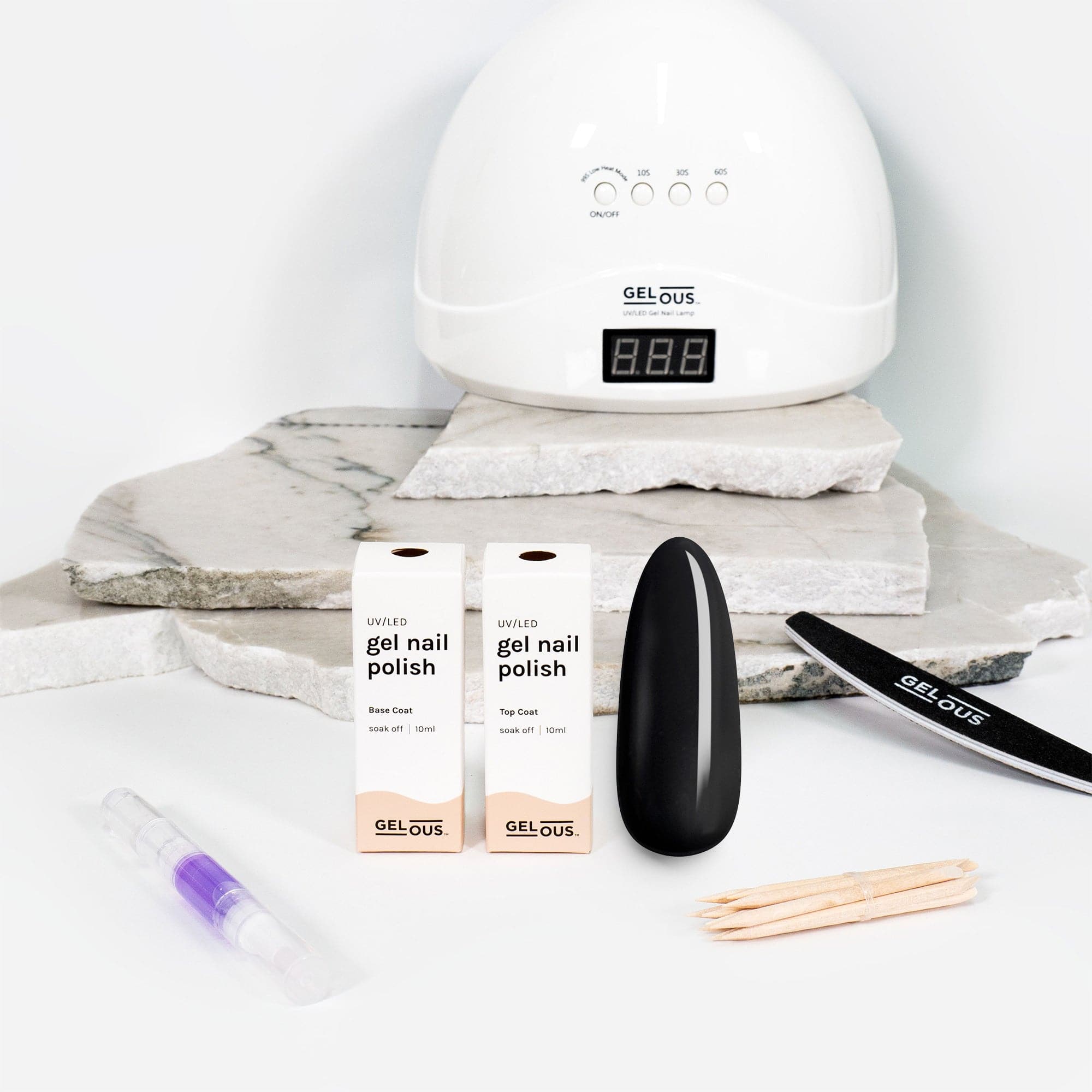 Gelous gel nail polish Black Out Essentials Pack - photographed in New Zealand