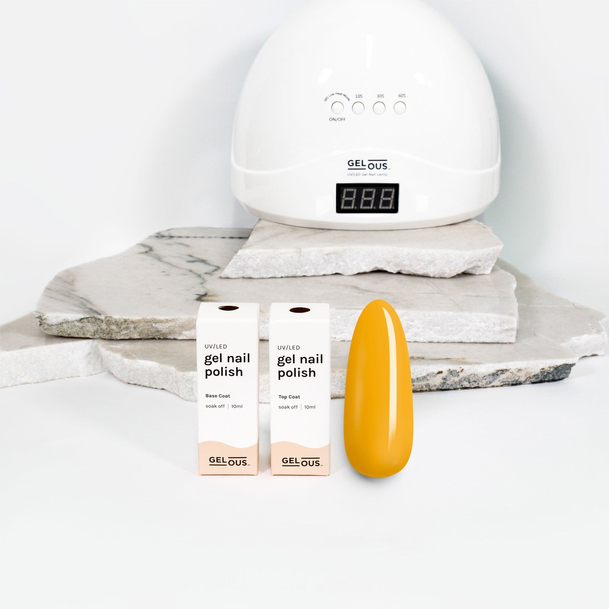 Gelous gel nail polish Colonel Mustard Basic Pack - photographed in New Zealand