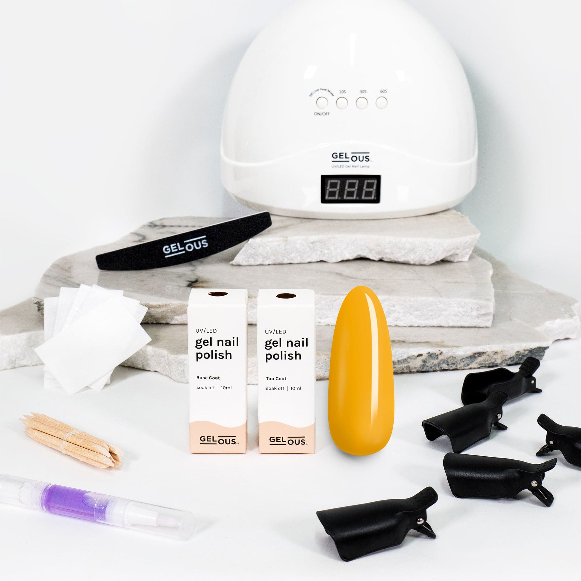 Gelous gel nail polish Colonel Mustard Starter Pack - photographed in New Zealand