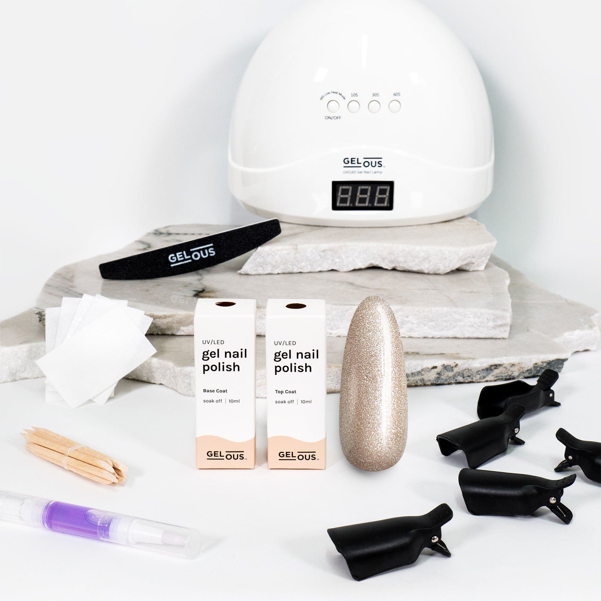 Gelous gel nail polish Champagne Showers Starter Pack - photographed in New Zealand