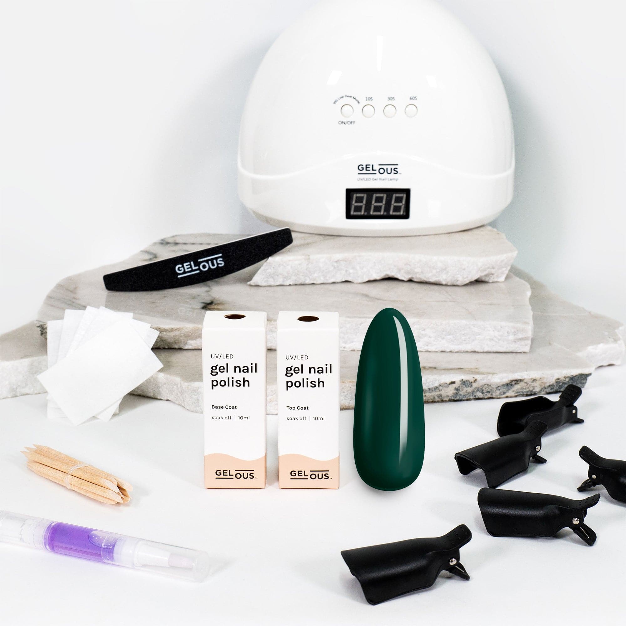 Gelous gel nail polish Darkest Forest Starter Pack - photographed in New Zealand