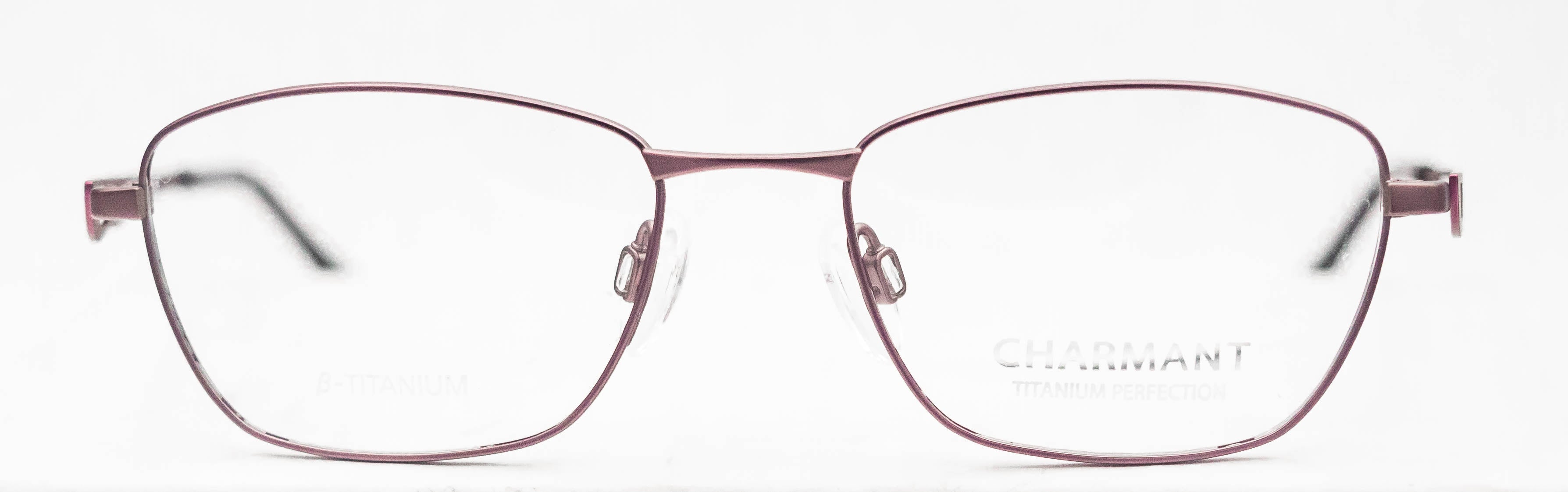 charmant 12149 optical eyewear titanium full rim glasses shiny pink rose timeless elegant classic made in japan front view women ladies fashion