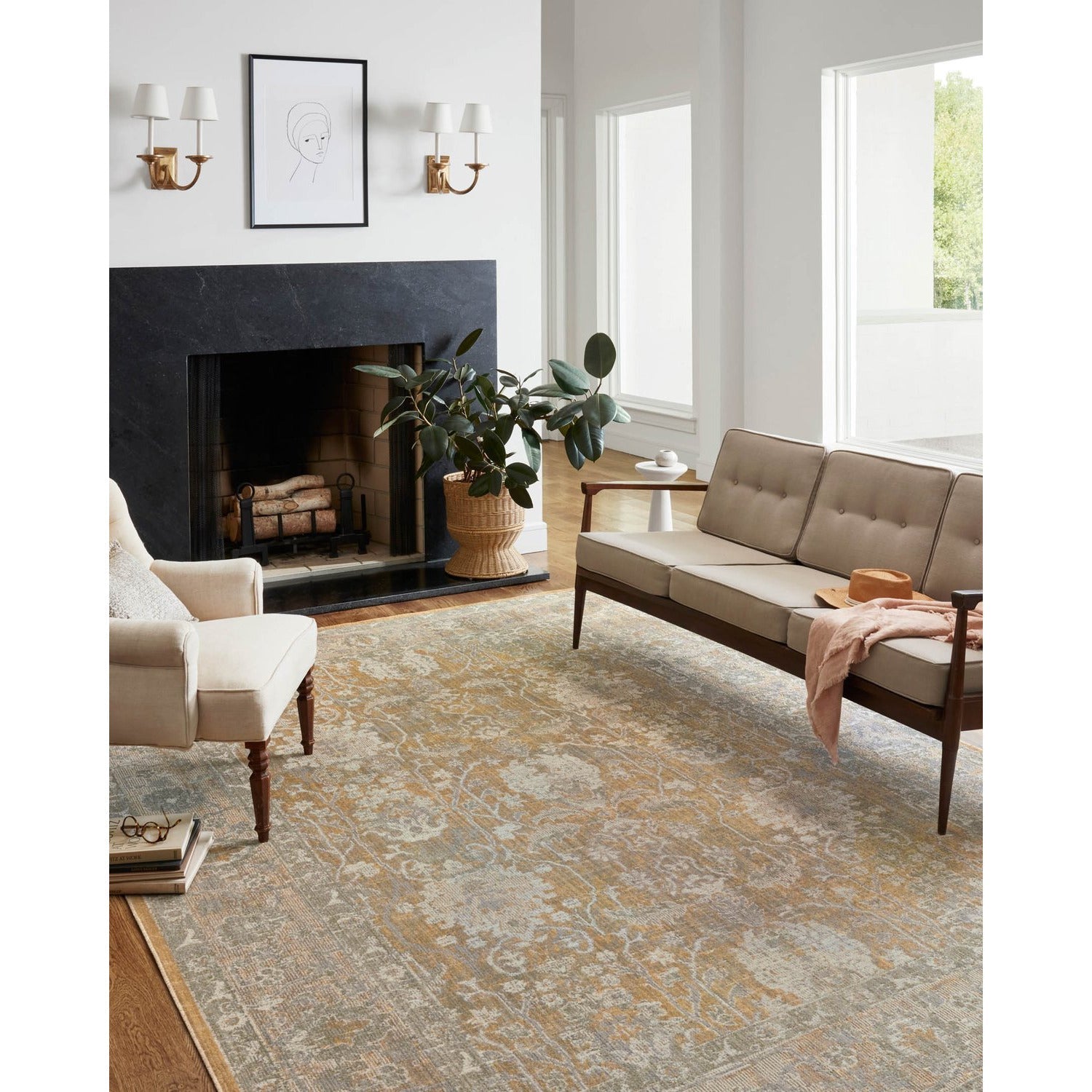 Chris Loves Julia Rosemarie Gold/Sand Rug