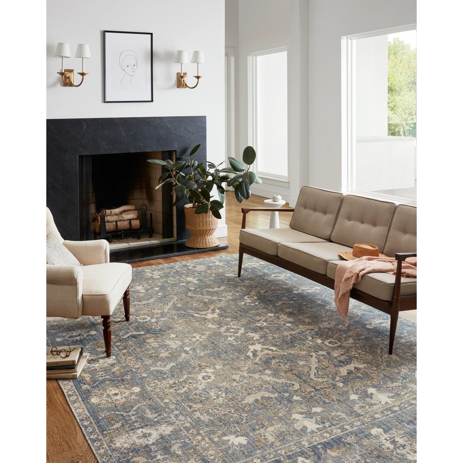Chris Loves Julia Rosemarie Sand/Lagoon Rug