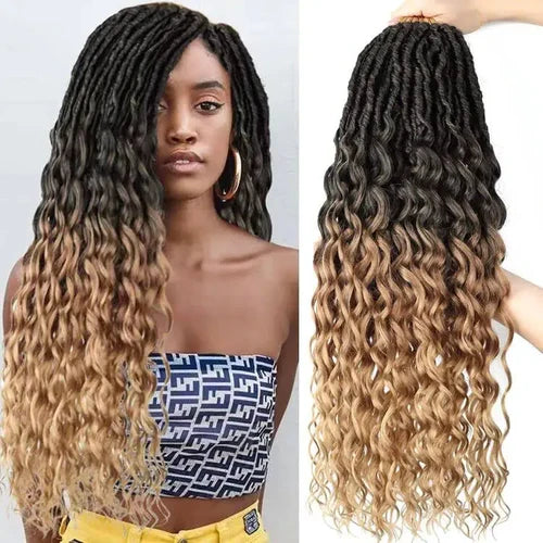 Deep Faux Locs Crochet Hair Soft Goddess Locs Crochet Braids 24 Inch