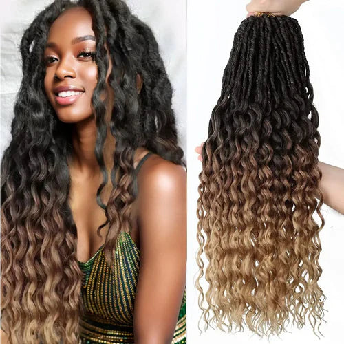 Deep Faux Locs Crochet Hair Soft Goddess Locs Crochet Braids 24 Inch