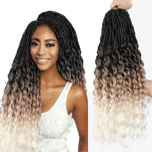 Deep Faux Locs Crochet Hair Soft Goddess Locs Crochet Braids 24 Inch