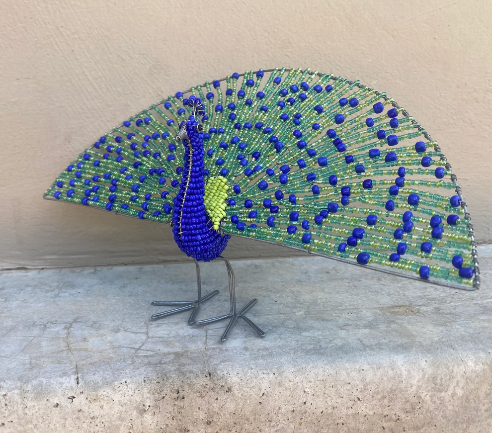 Beaded Peacock