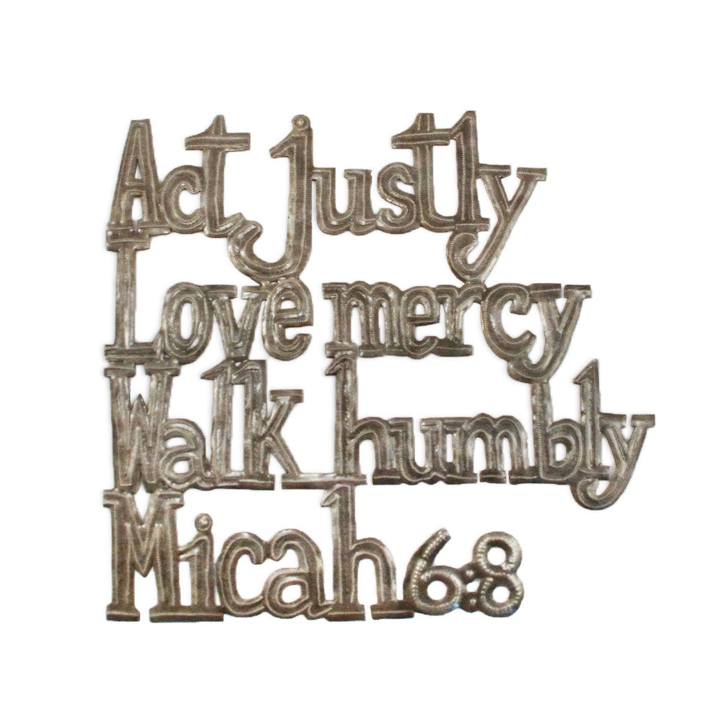 Act Justly Metal Art