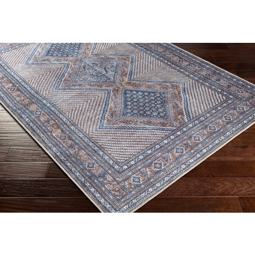 Amelie Rug - AML2323 - Navy/Wheat