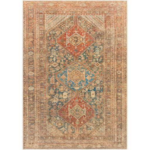 Amelie Rug - AML2354 - Red/Brown/Olive