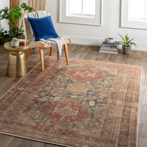 Amelie Rug - AML2354 - Red/Brown/Olive