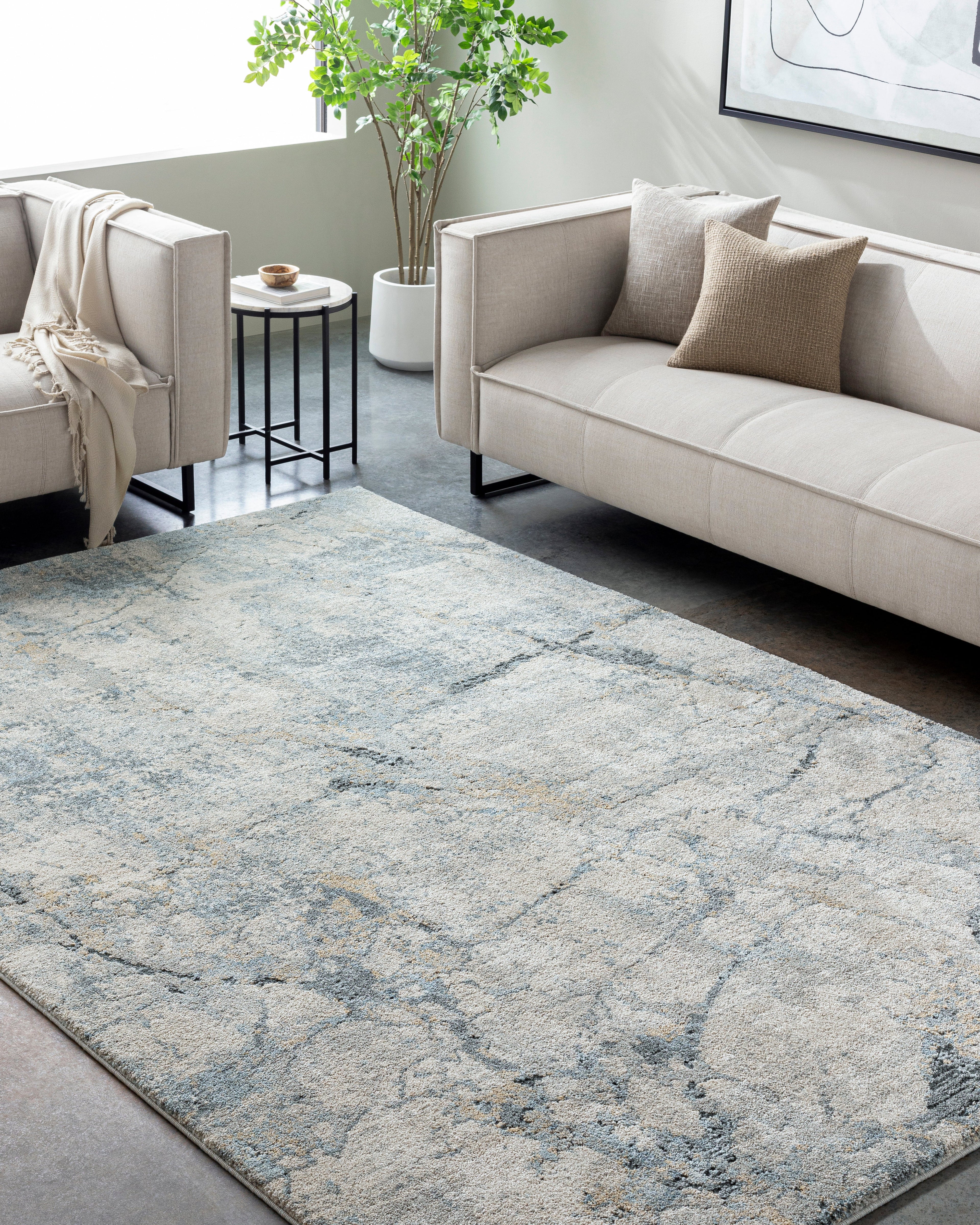 Avellino AVL-2307 Rug-  Beige, Blue, Gray