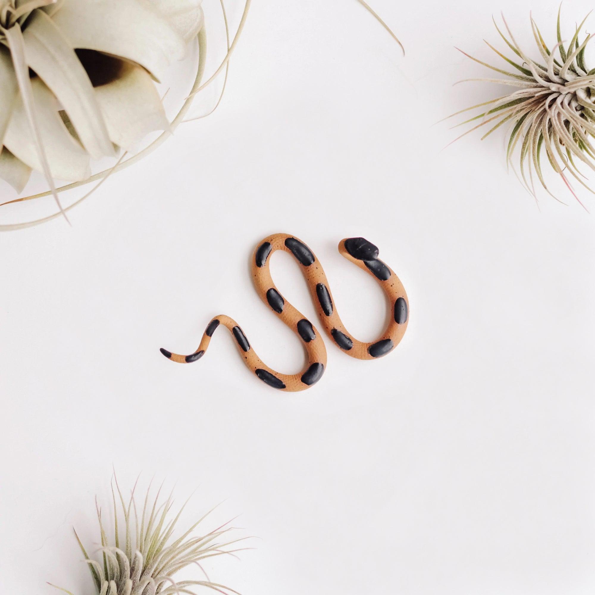 Ceramic Snake | Brown & Black
