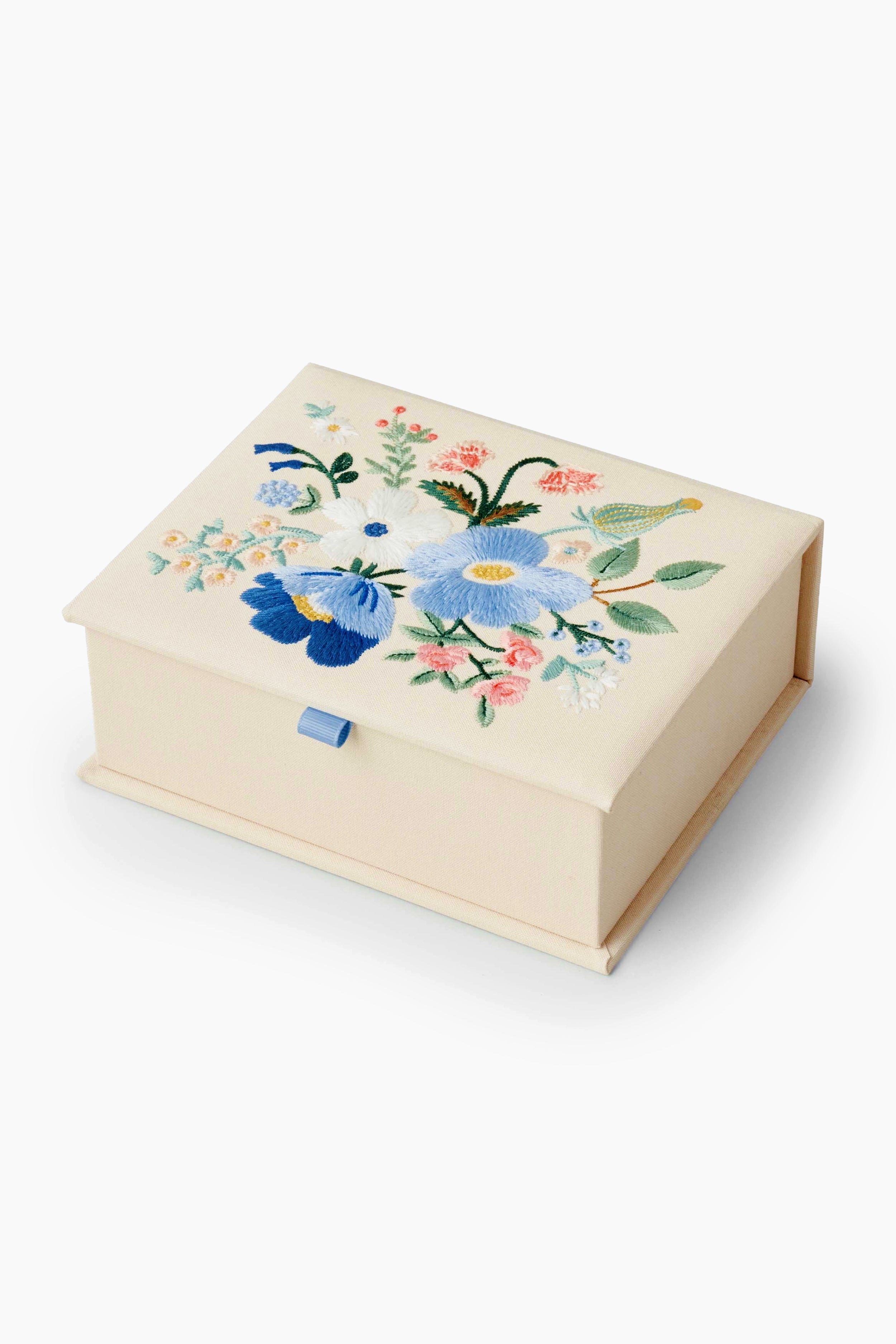Garden Party Embroidered Keepsake Box
