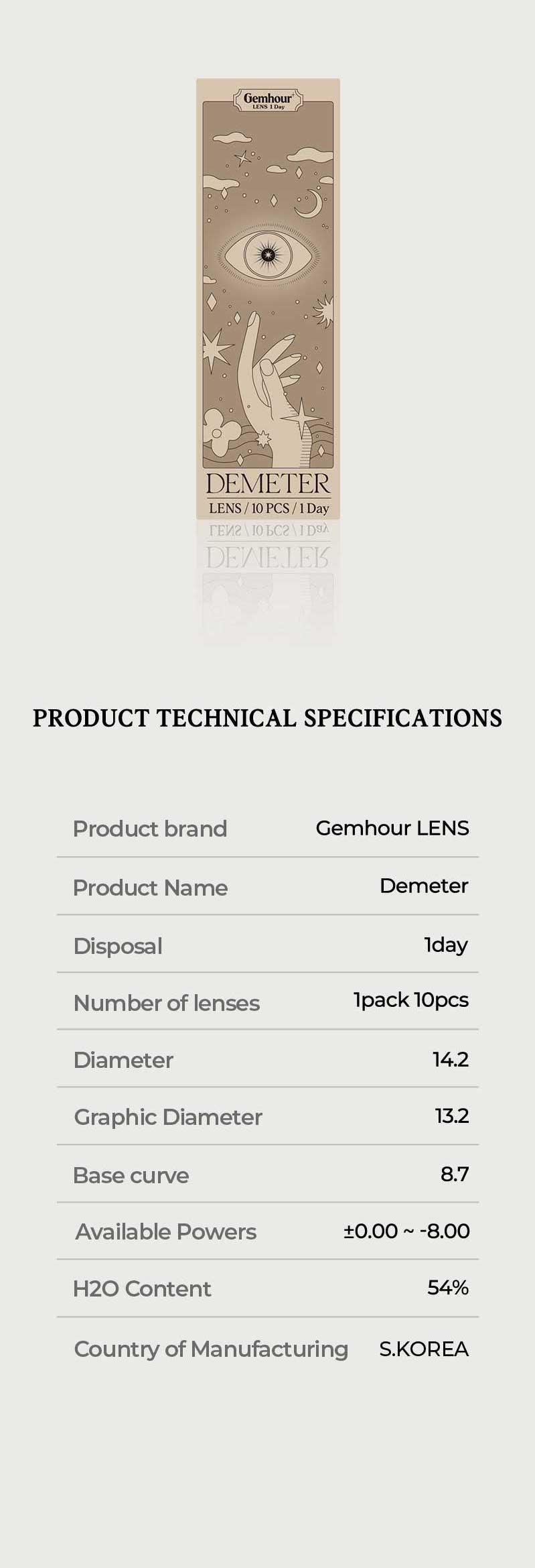 Gemhour Demeter 1-Day Ash Brown (10pk)