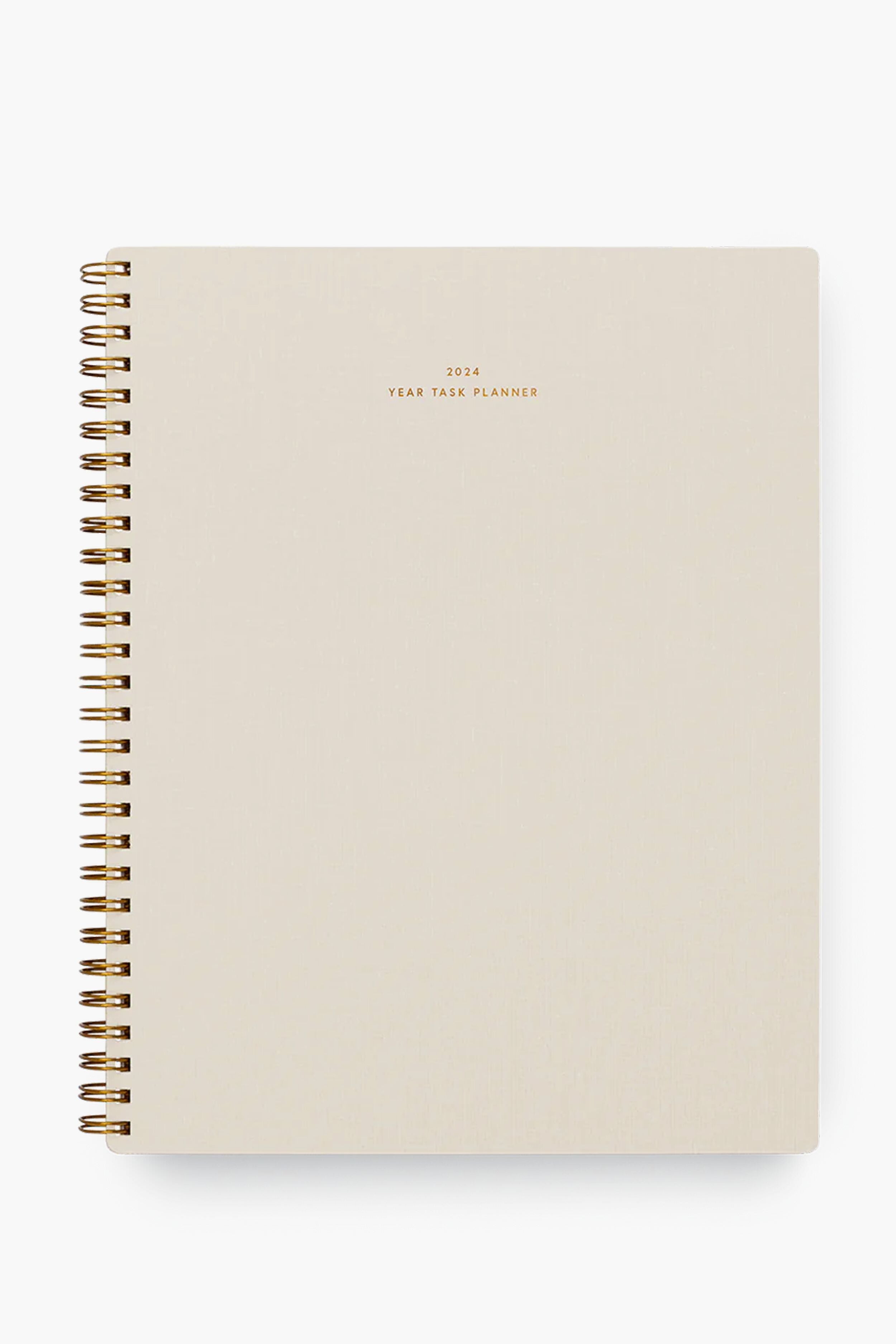 2024 Natural Linen Yearly Task Planner
