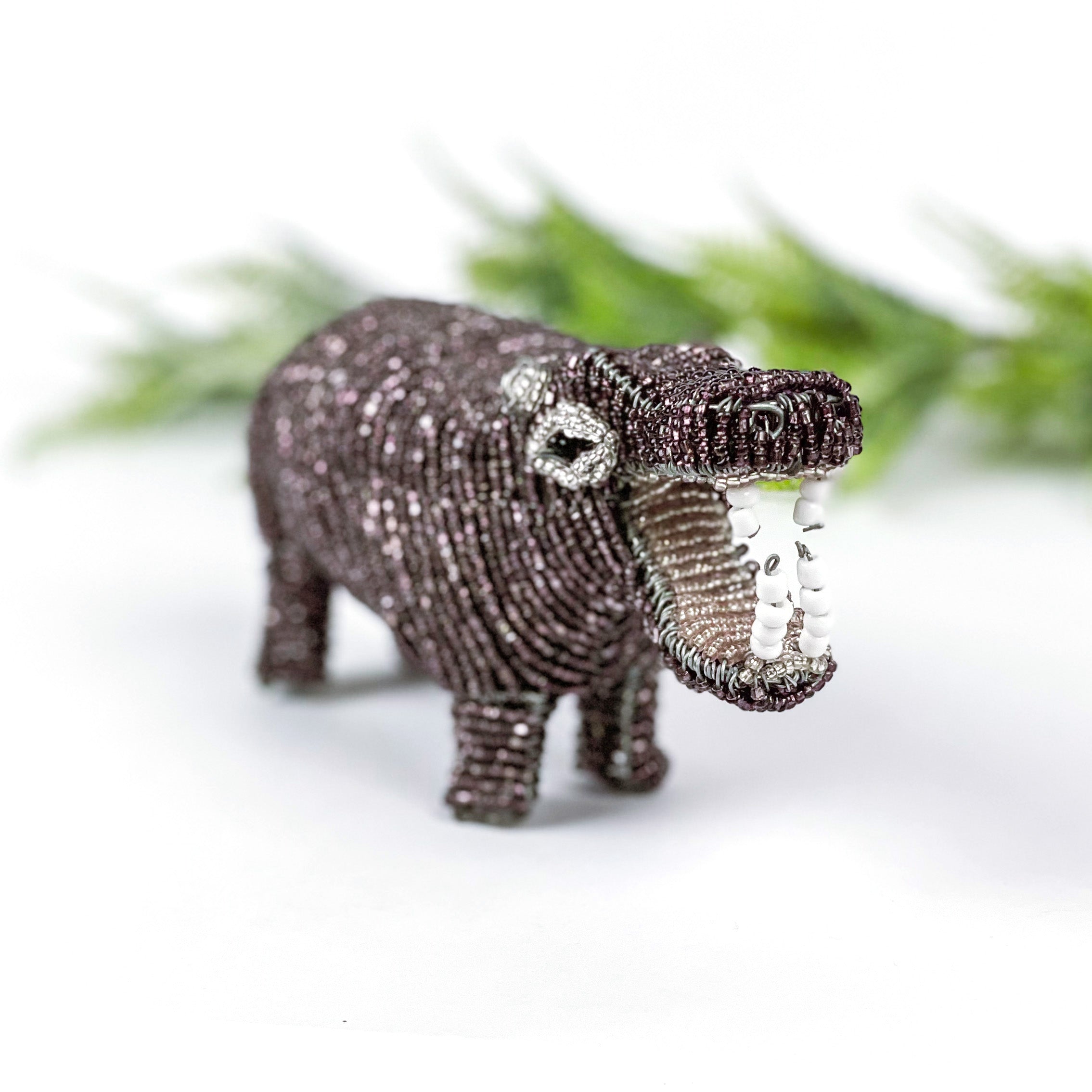 Beaded Hippo - African Collection