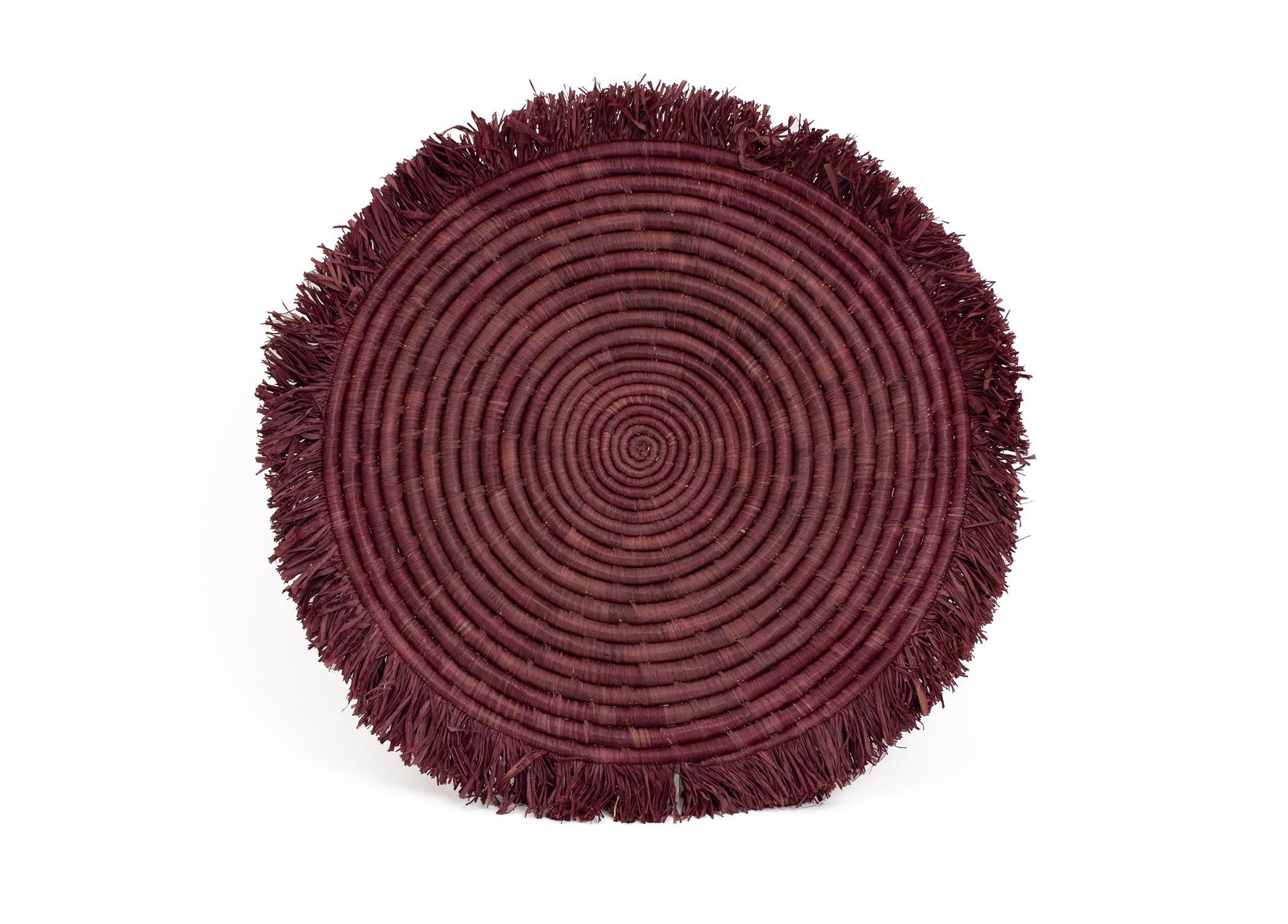 Burgundy Large Fringed Wall Charger