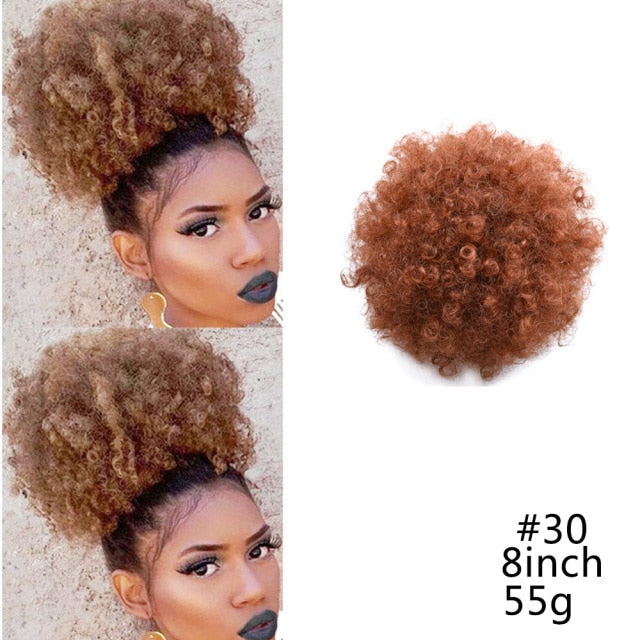 8inch Afro Puff Synthetic Drawstring Ponytail