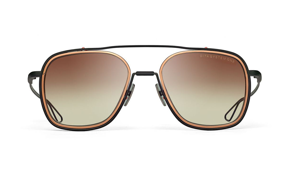 Sunglasses DITA System One Aviator, Black, Dita, Medium, Mens, Non-Polarized, Non-Prescription, Sunglasses, Titanium